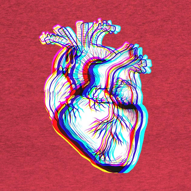 Human Heart by Red